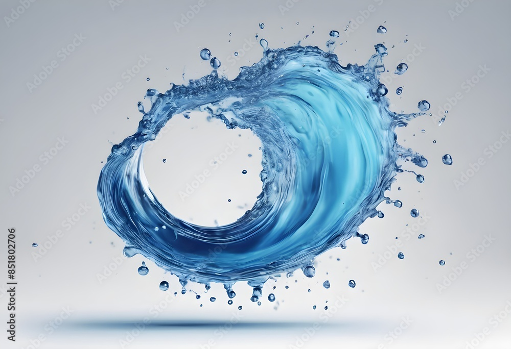 Blue water splash on a transparent background Blue water splash on a transparent background