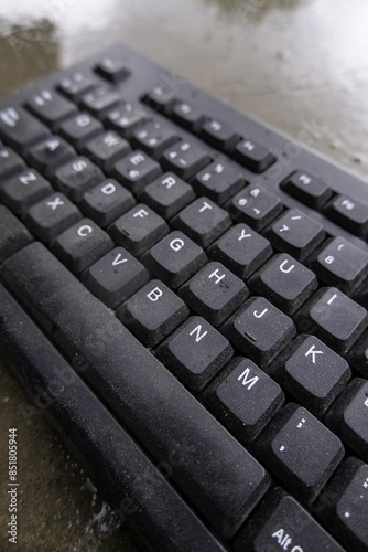 Obraz na płótnie Old and dirty computer keyboard w salonie