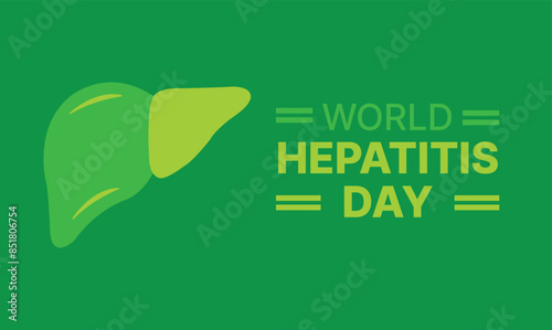 happy world hepatitis day background template use for card vector design, with minimalist and modern concept, cover, backdrop, heart, lung, international