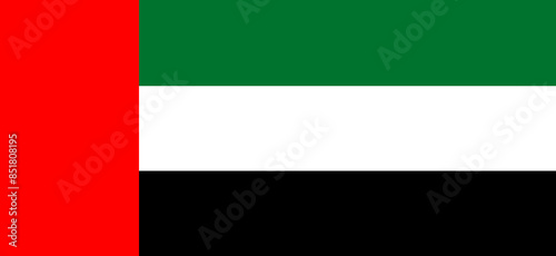 United Arab Emirates flag - vector illustration