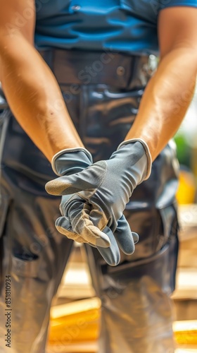 Construction worker at work, hardworking and qualified