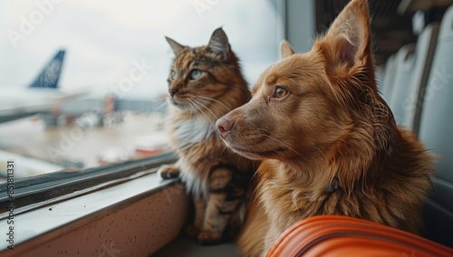 Pets at the airport waiting...