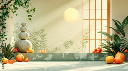 Serene Ayurvedic Consultation Room With Natural Decor