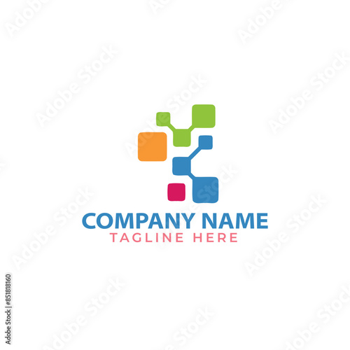 Creative planet logo design for data technology with creative concept 