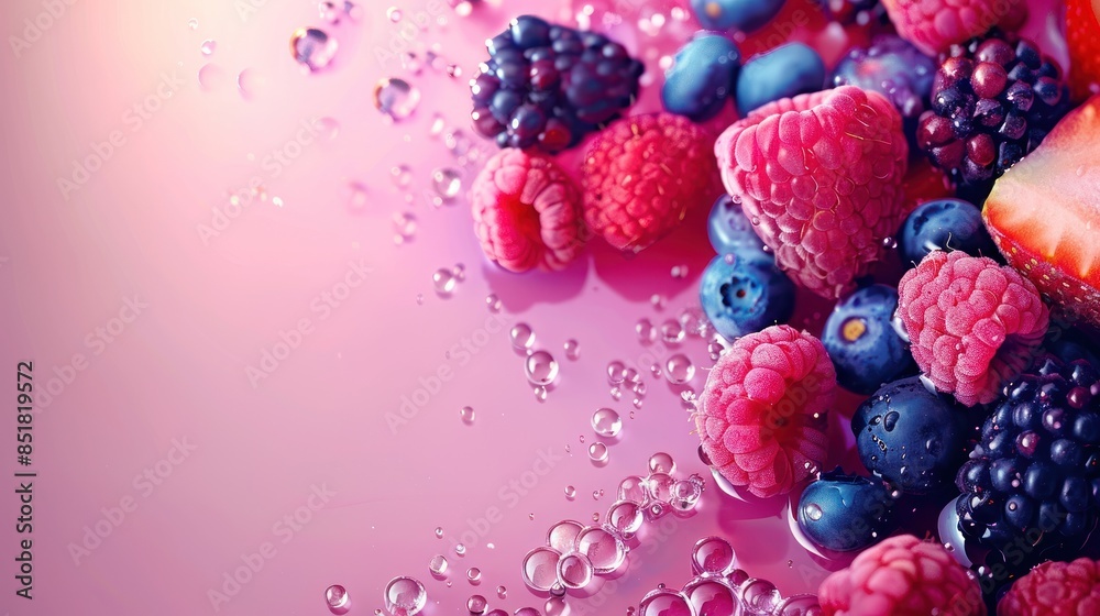 Water Droplets on Fresh Berries Water Droplets on Fresh Berries