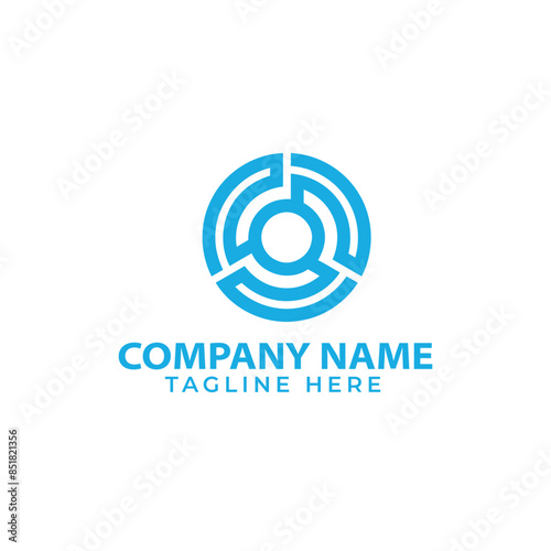 technology logo design vector template
