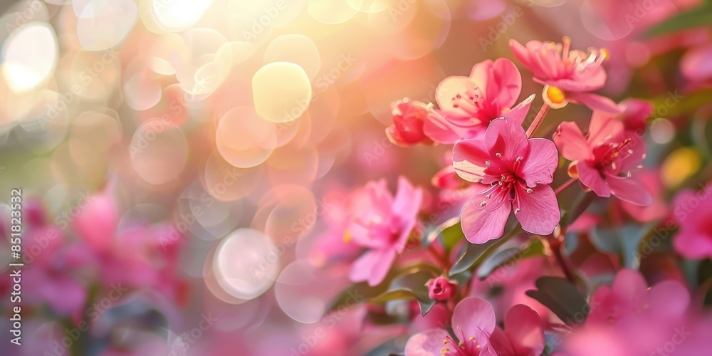 Pink Blossom Branch with Bokeh Background Pink Blossom Branch with Bokeh Background