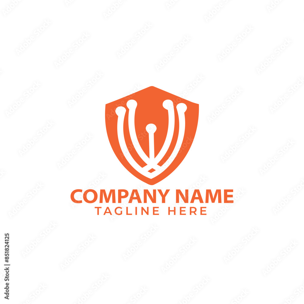 Innovative high tech logo template. Smart computer
Innovative high tech logo template. Smart computer