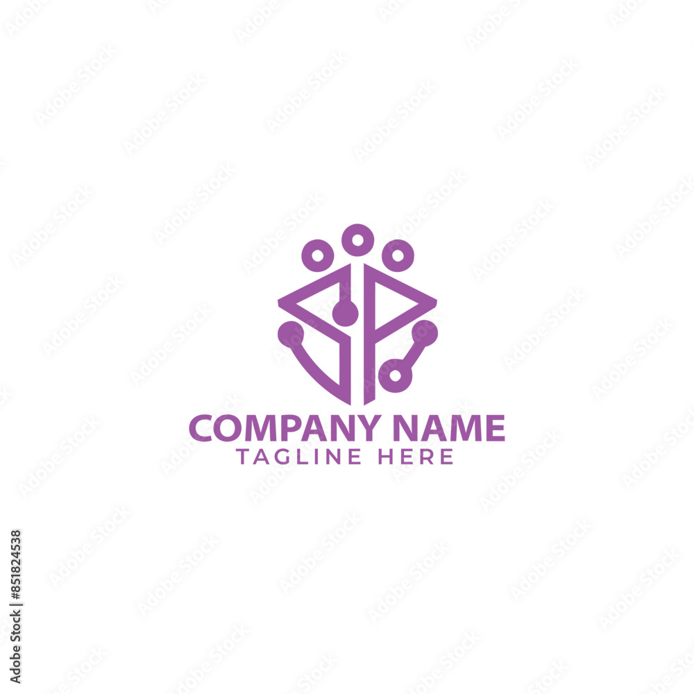 Obraz premium Outer space planet orbit logo icon design template flat vector 