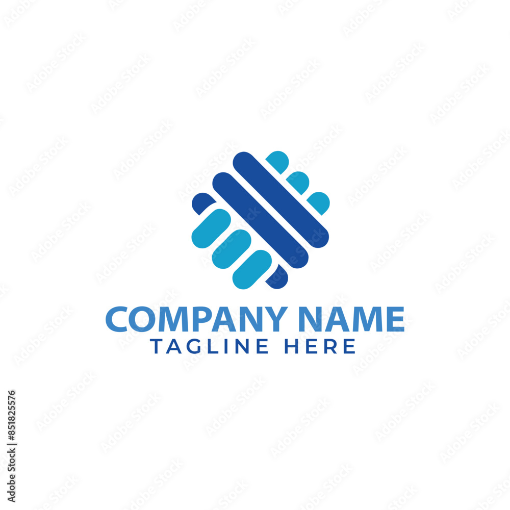 Human technology or smart digital logo
Human technology or smart digital logo