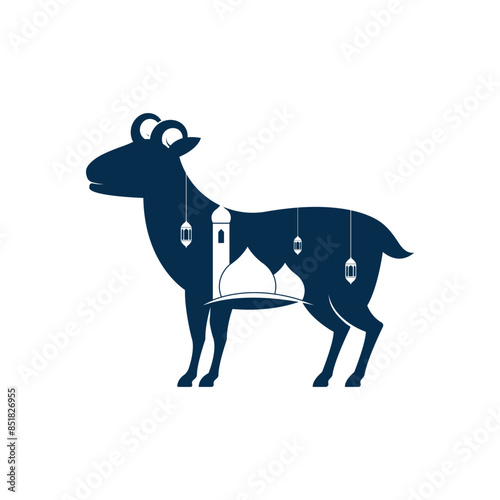 Eid al Adha logo Vector template. Eid Al Adha Mubarak Template.