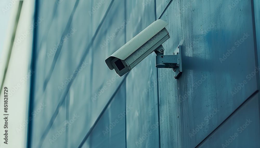 cctv camera on a corporate building exterior wall cctv camera on a corporate building exterior wall