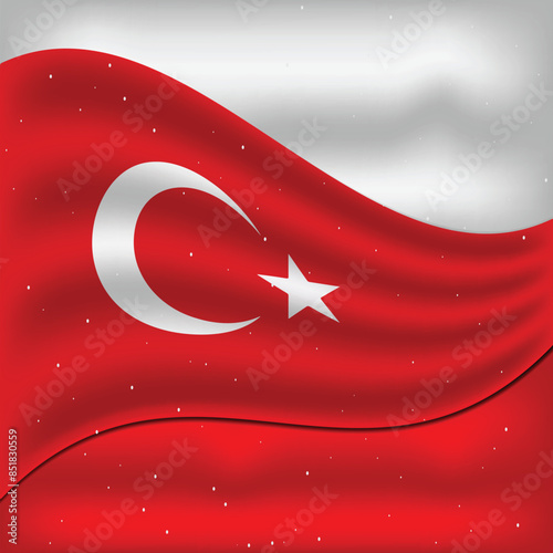 Turkey Flag Vector Design template