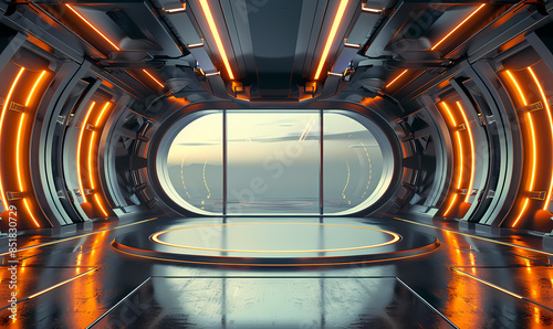 Fototapeta Naklejka Na Ścianę i Meble -  abstract 3d tunnel