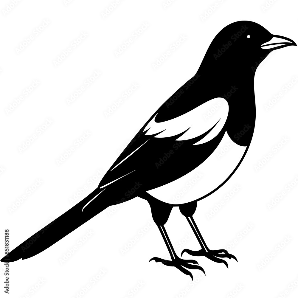 Obraz premium crow on a white background