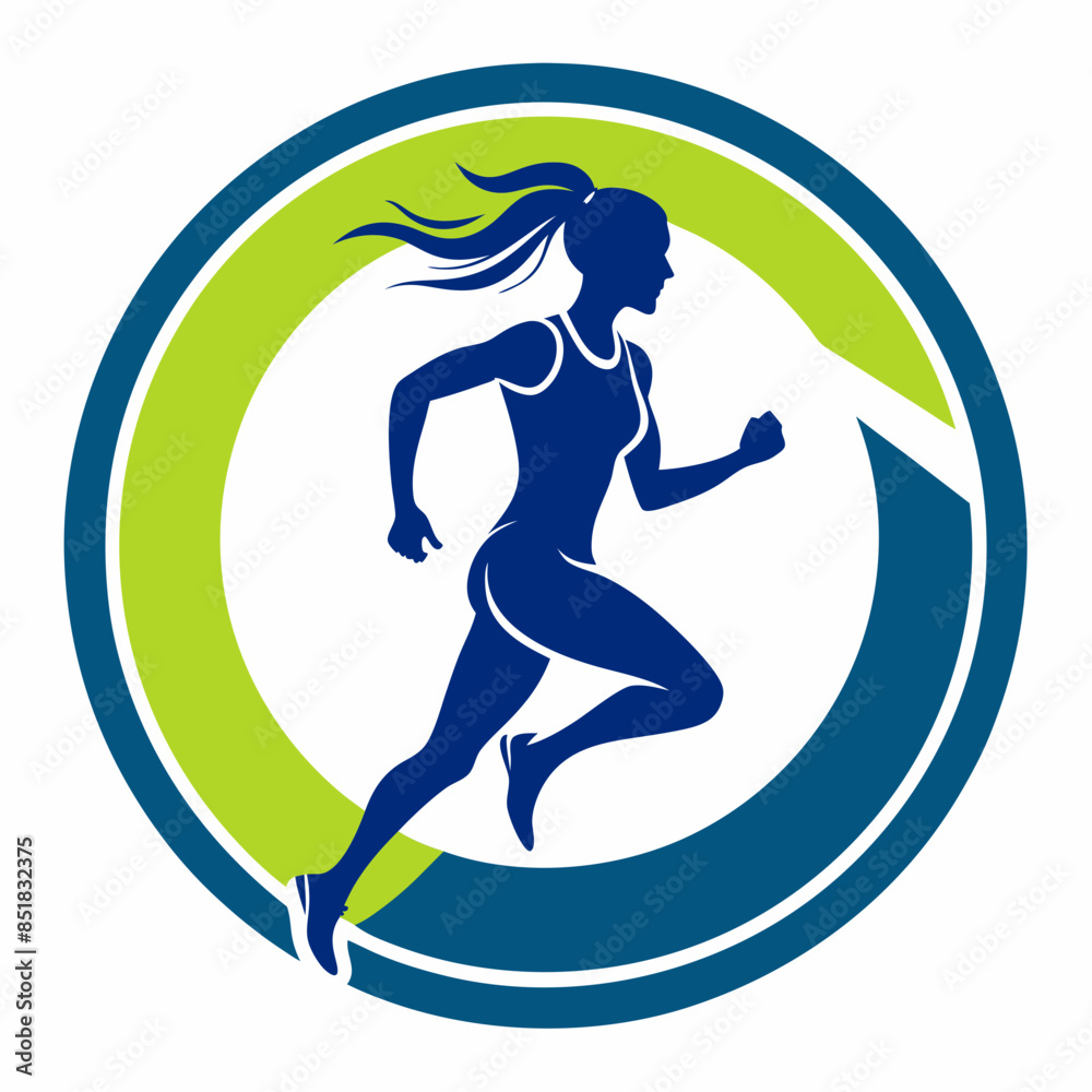 a-vector-logo-lady-running-silhouette-vector-in-a a-vector-logo-lady-running-silhouette-vector-in-a