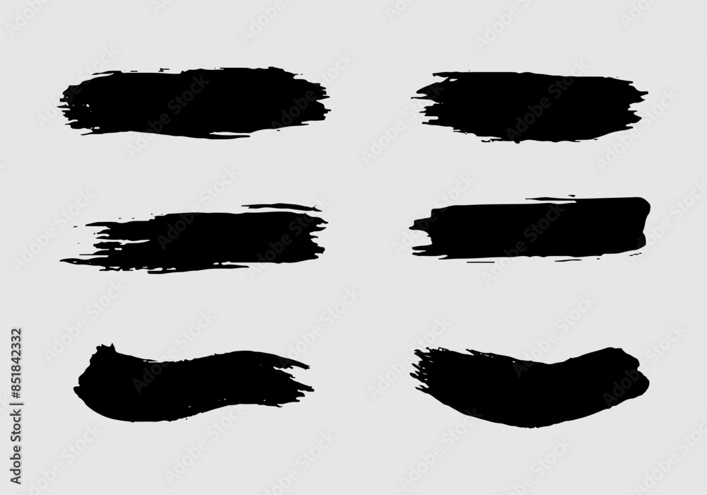Abstract vector illustration of black brushstrokes on a white background Abstract vector illustration of black brushstrokes on a white background