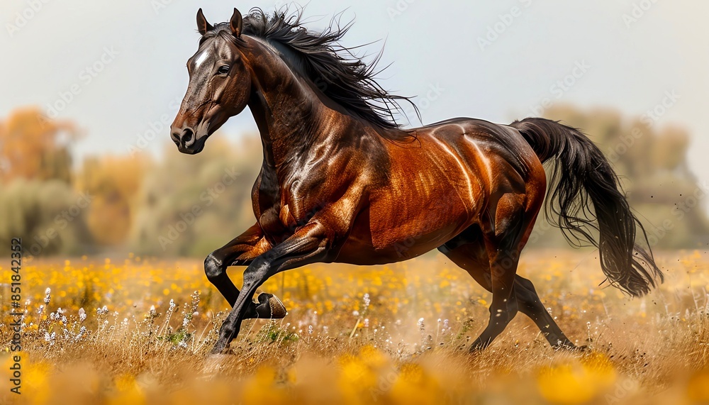 Trotting Horse A horse trotting gracefully against a white backdrop Trotting Horse A horse trotting gracefully against a white backdrop