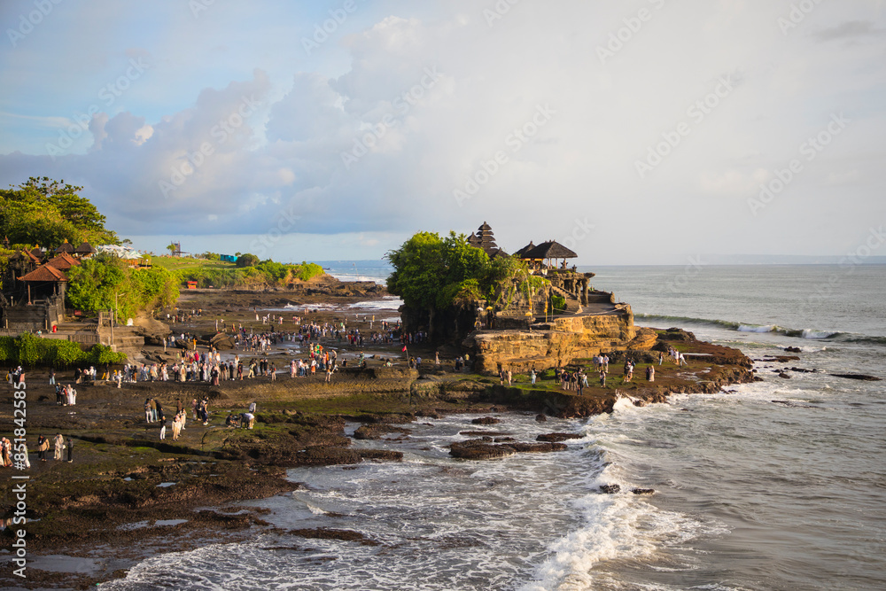 Beautiful view of Tanah Lot temple in Ubud on Bali Island, Indonesia