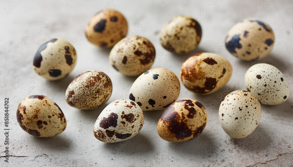 Fresh quail eggs on stone table. Organic and tasty product. Delicious food. Culinary concept. Fresh quail eggs on stone table. Organic and tasty product. Delicious food. Culinary concept.