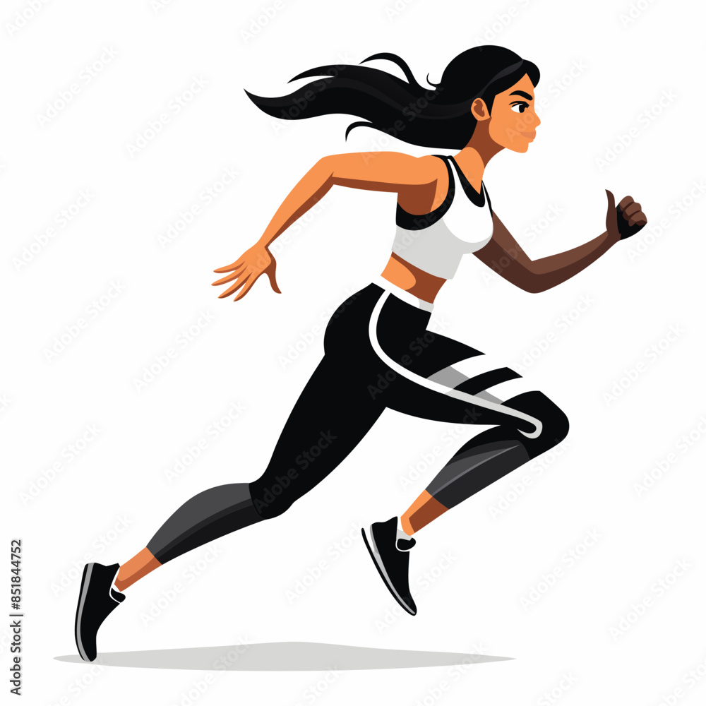 fitness-woman-in-black-and-white-run fitness-woman-in-black-and-white-run