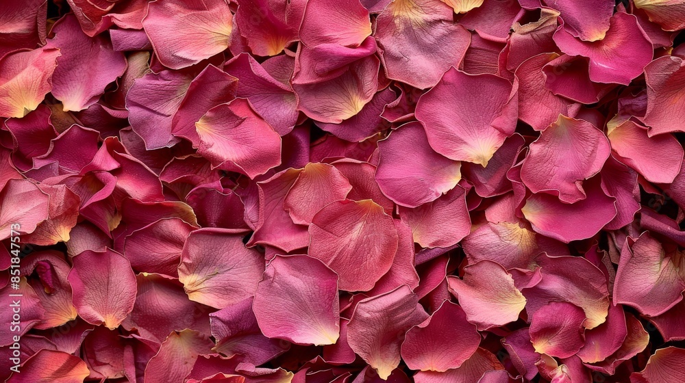 Dried rose petals confetti. Generative AI. Dried rose petals confetti. Generative AI.