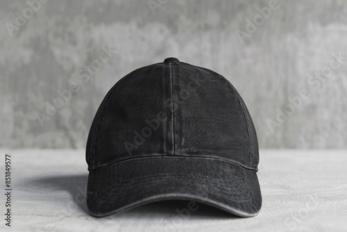 Streetwear Stone Washed 6 Panel Dad Cap Blank Mockup