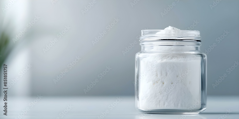Visual Representation of Creatine Monohydrate Powder for Bodybuilding and Muscle Growth. Concept Fitness Supplements, Muscle Growth, Bodybuilding, Creatine Monohydrate, Exercise Benefits