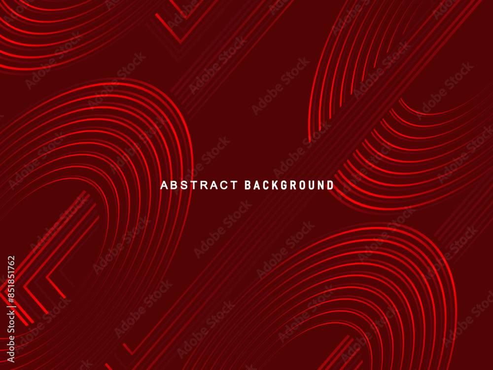 Abstract red glowing geometric lines on dark red background. Modern shiny red circle lines pattern. Futuristic technology concept, perfect for covers, posters, banners, brochures, websites, etc. Abstract red glowing geometric lines on dark red background. Modern shiny red circle lines pattern. Futuristic technology concept, perfect for covers, posters, banners, brochures, websites, etc.