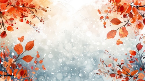 snow flat design top view Halloween theme watercolor Triadic Color Scheme