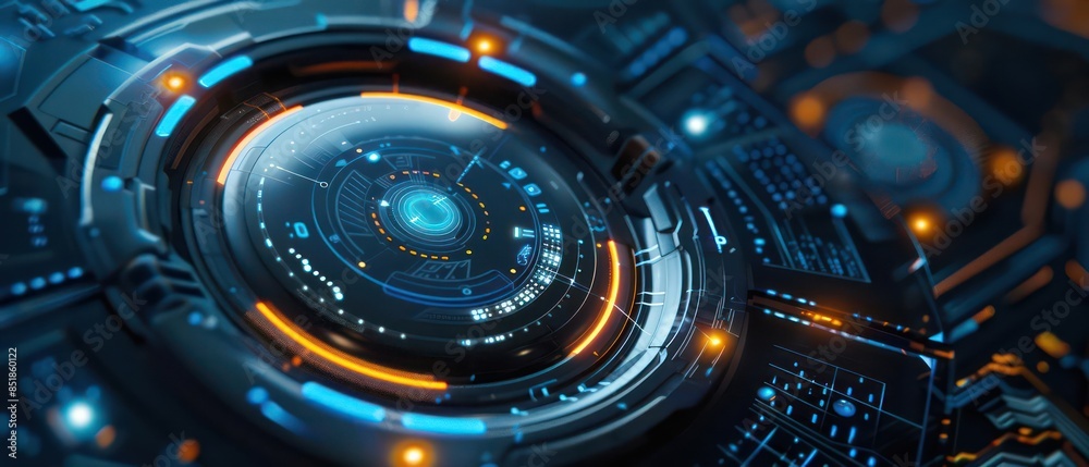A closeup of a futuristic digital wallet interface with advanced security features A closeup of a futuristic digital wallet interface with advanced security features