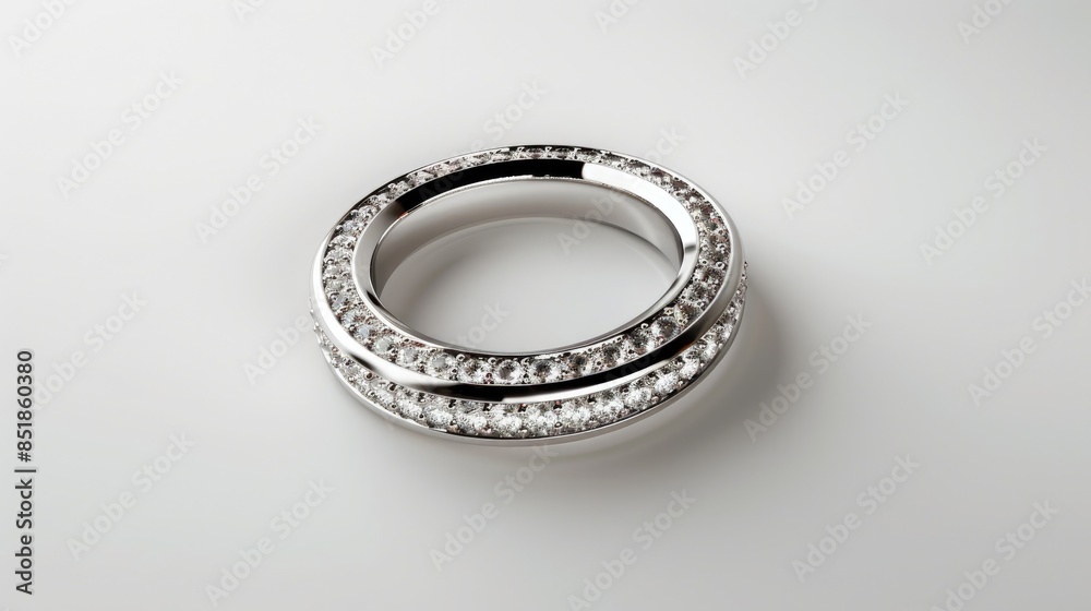 Elegant Minimalist Ring Product Photography on White Background with Studio Lighting and Soft Shadows Elegant Minimalist Ring Product Photography on White Background with Studio Lighting and Soft Shadows