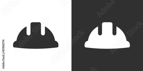 Worker safety helmet sign icon vector design