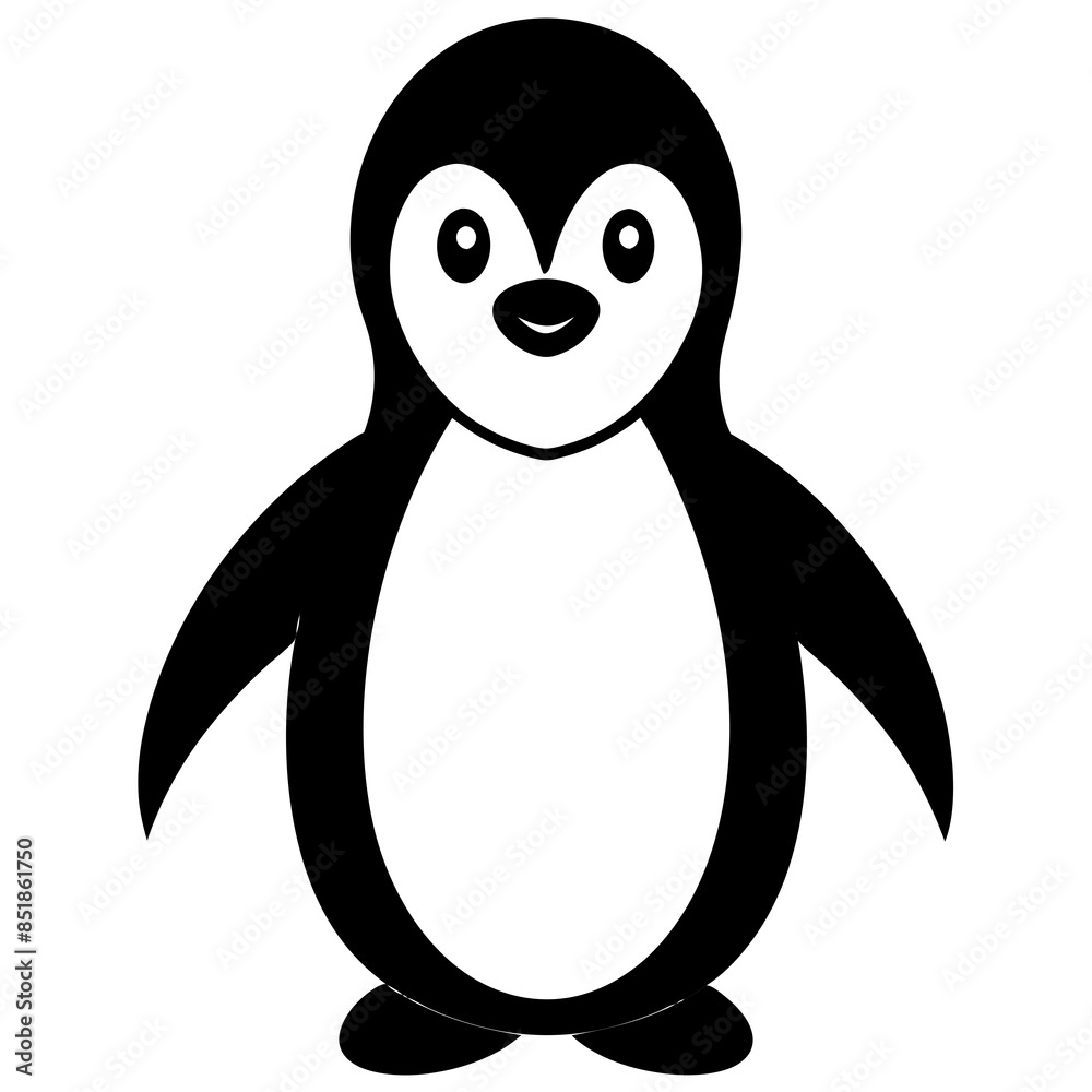Fototapeta premium penguin cartoon isolated on white