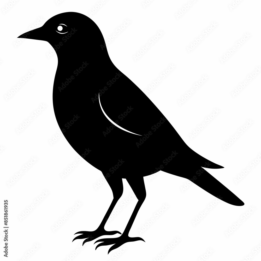 Obraz premium crow on a white