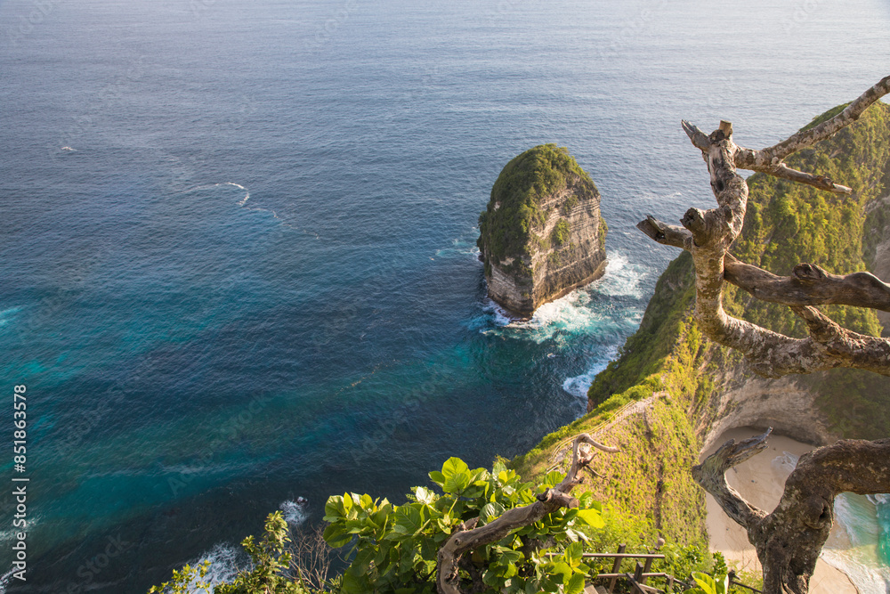 Beautiful view of Kelingking Beach on Nusa Penida island, Indonesia
