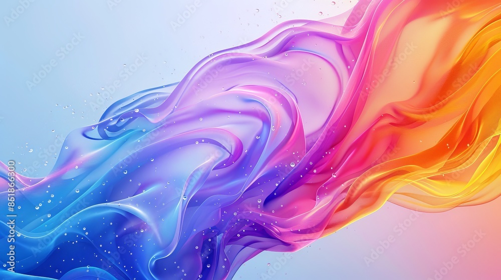 Obraz premium Flyer Template flat design side view community event theme water color vivid