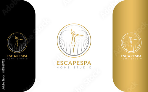 Spa and Wellness Modern Gold Logo