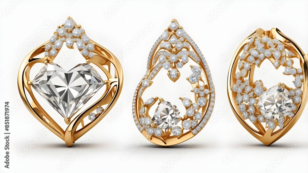 set of golden jewelry set of golden jewelry