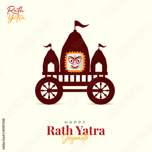 
illustration of Rath Yatra Lord Jagannath festival Social Media Post