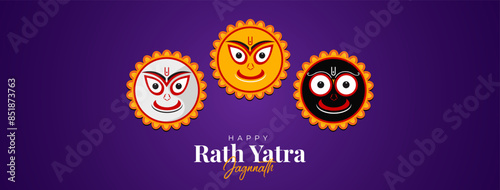 
illustration of Rath Yatra Lord Jagannath festival Social Media Post photo