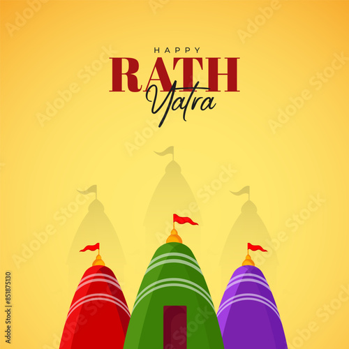
illustration of Rath Yatra Lord Jagannath festival Social Media Post