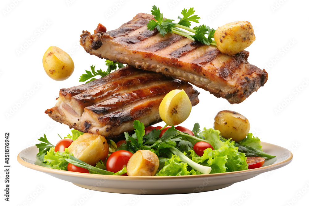 grilled meat with vegetables grilled meat with vegetables