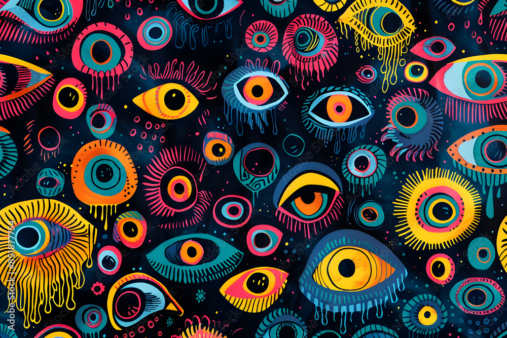 Halloween Eyeball Pattern for Gift Wrap or Fabric Design Halloween Eyeball Pattern for Gift Wrap or Fabric Design