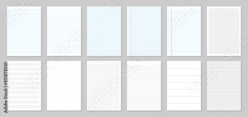 notebook pages grid lined music score dotted