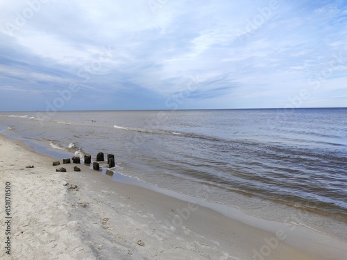 Fototapeta Naklejka Na Ścianę i Meble -  brakwater - baltic sea, Poland