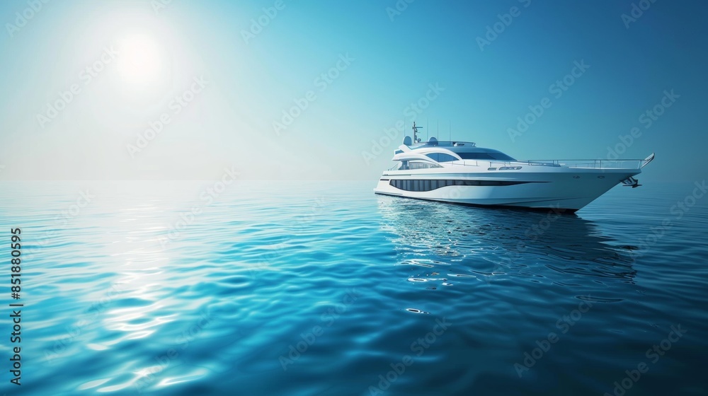 Luxury yacht in sea water. Luxury yacht in sea water.