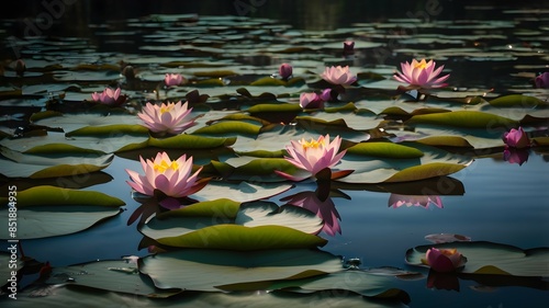 Water lilies in a lake
