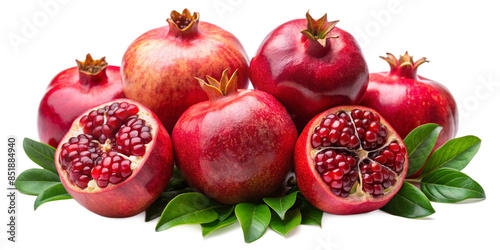Photos pomegranate isolated on white background