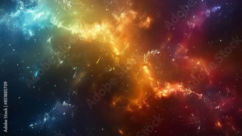 A breathtaking background of colorful nebula clouds and sparkling stars in deep space photo